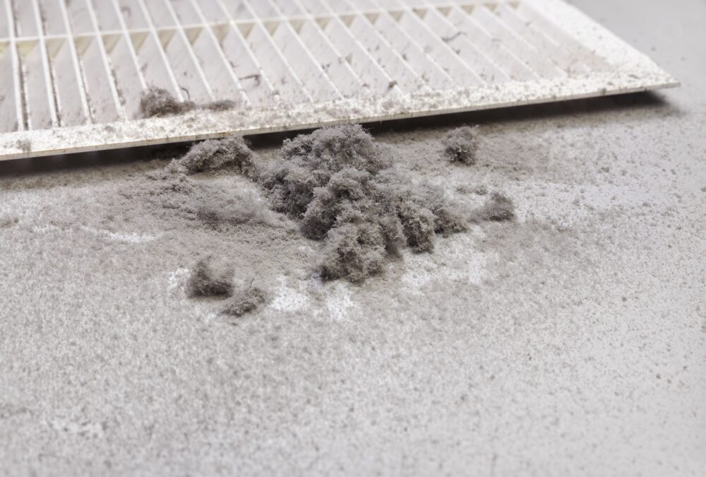 Dust is collected from the HVAC duct 